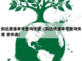 韵达速递单号查询快速（韵达快递单号查询快速 查快递）